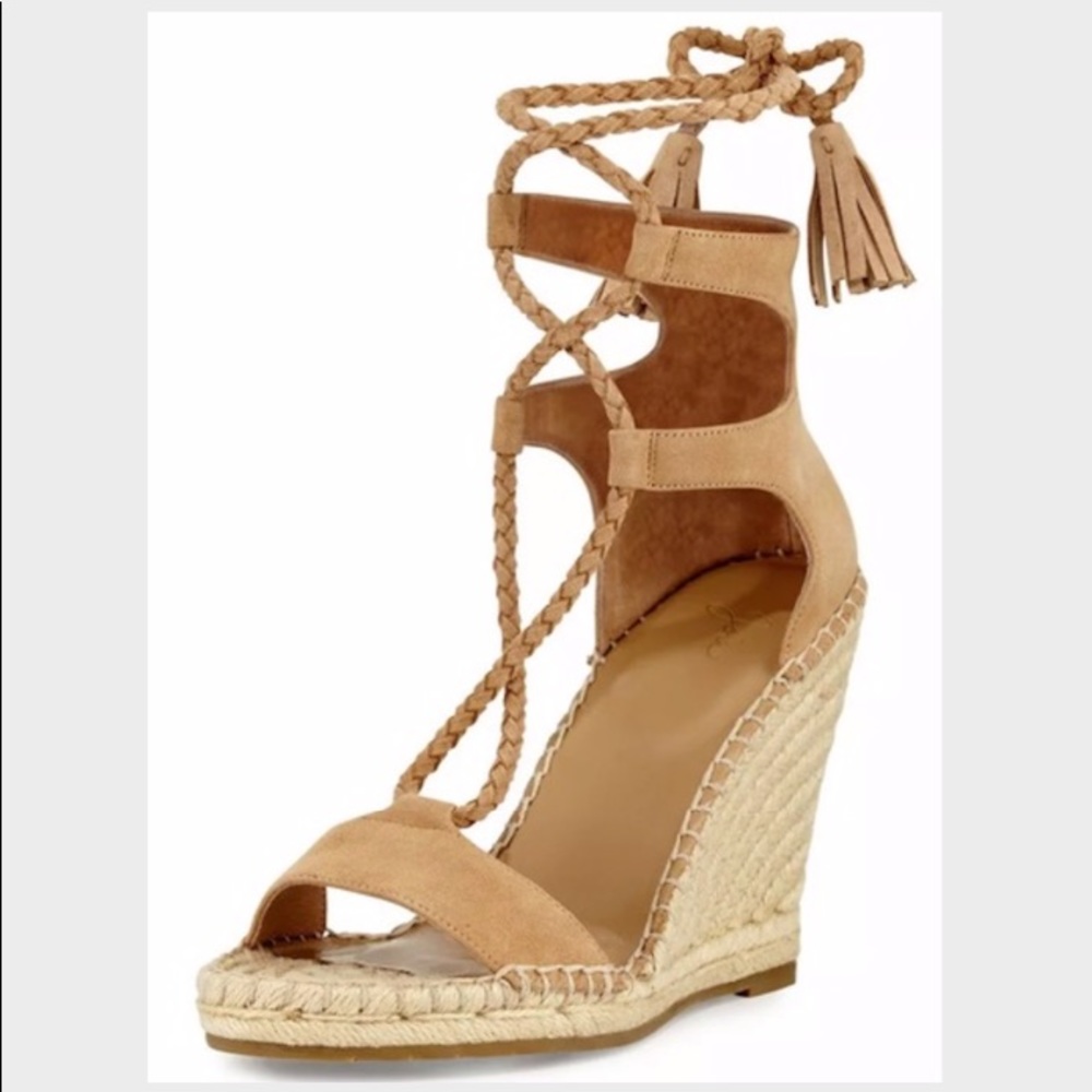 Joie Delilah lace/up Espadrille Wedge